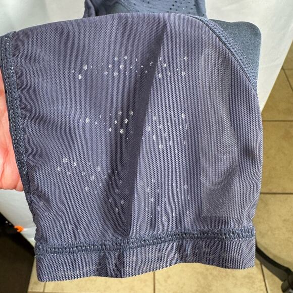 Athleta Tropical Precision Womens S Leggings Navy Floral Sheer Mesh Workout - Picture 11 of 11